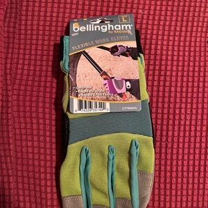 Green and Gray Flexible Work Gloves